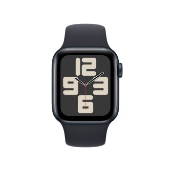 Apple Watch SE 2, 40 мм, корпус из алюминия цвета тёмная ночь, спортивный ремешок цвета тёмная ночь, GPS + Cellular, S/M